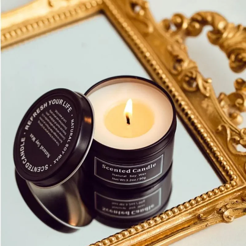 Dgc Mini Fragrance White Tea Sandalwood Candle Tin Natural Customized Luxury Small Aroma Soy Wax Scented Candles Private Label