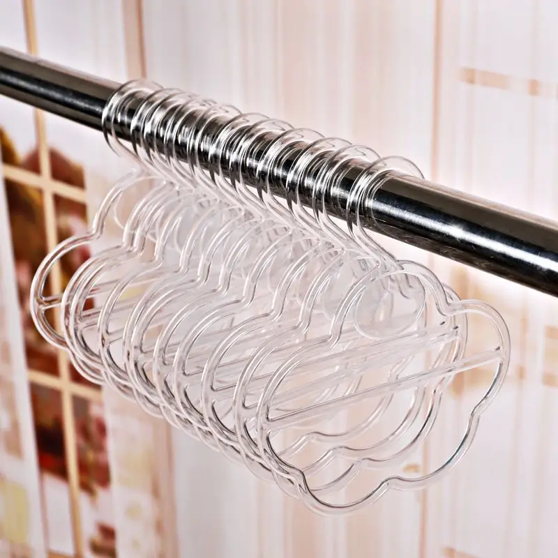 clear black white plastic circle round clothes hanger for scarf tie display  Suitable for underwear bikini display stand