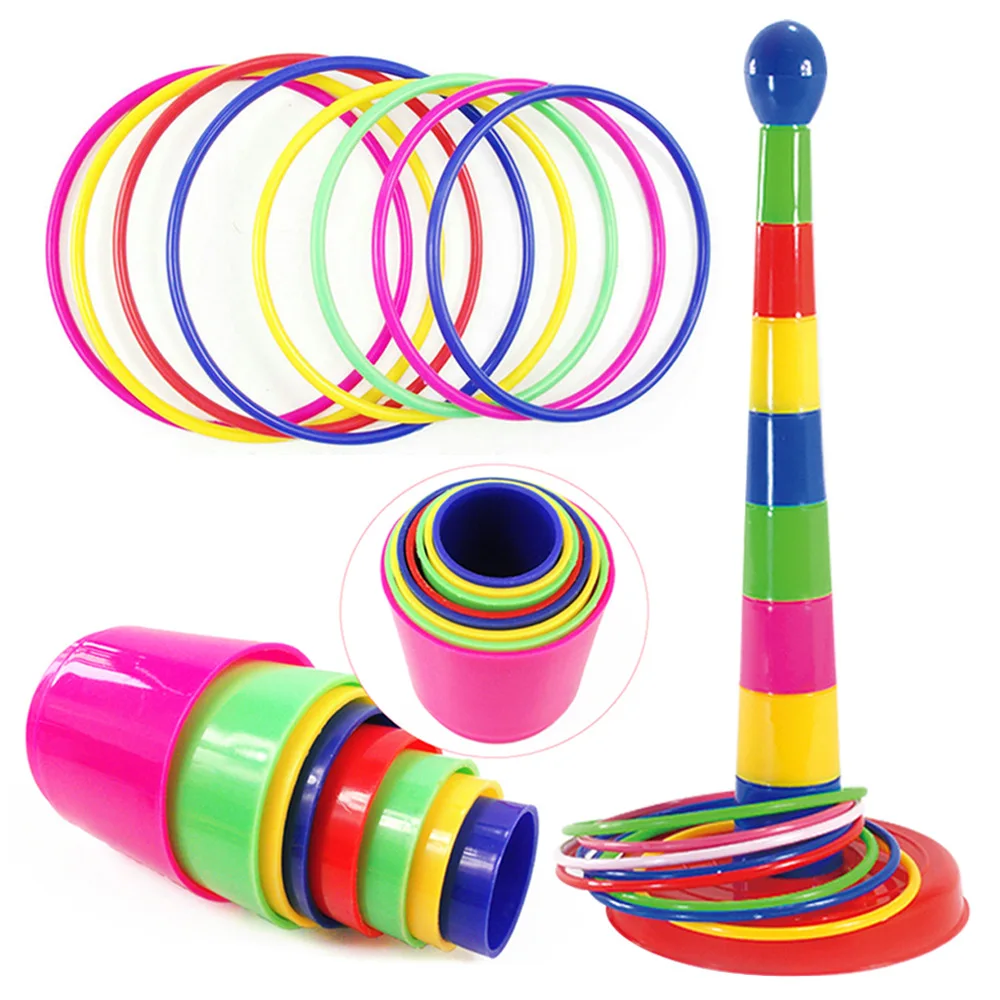 
Wholesale Children Outdoor Fun & Toy Sports Circle Ferrule Stacked Layers Game Parent-Child Interactive Ferrule Throwing Game 