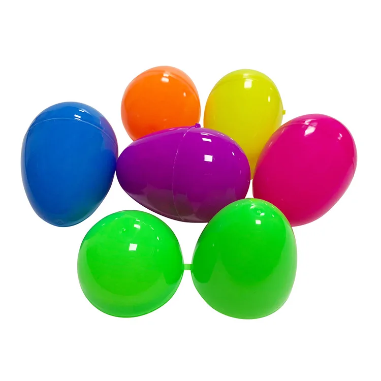 Colorful Plastic Empty Easter Eggs Surprise Toys 6*4cm
