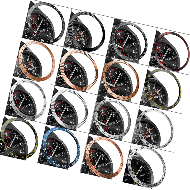 Металлический Чехол Qiman с кольцом для Samsung Galaxy Watch 46 мм/42 мм, защитный чехол с рамкой для Samsung Gear S2 S3