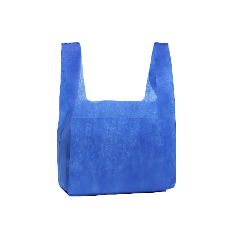 China cheap T-shirt non woven fabric die cut vest bag for shopping and promotion