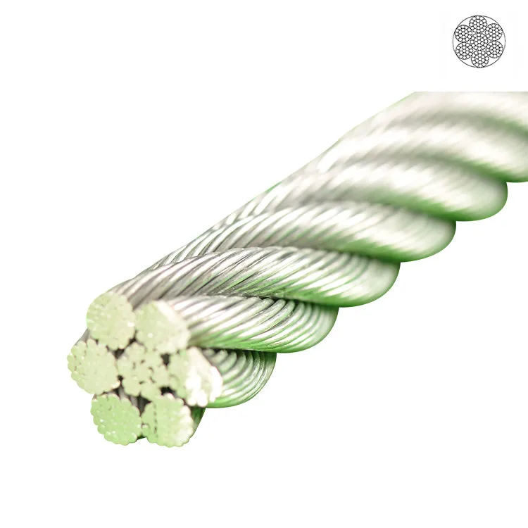 Stainless Steel 304 /316 Wire Rope 7 * 19 Structure 2.5mm-12.7mm Diameter Guardrail Lifting
