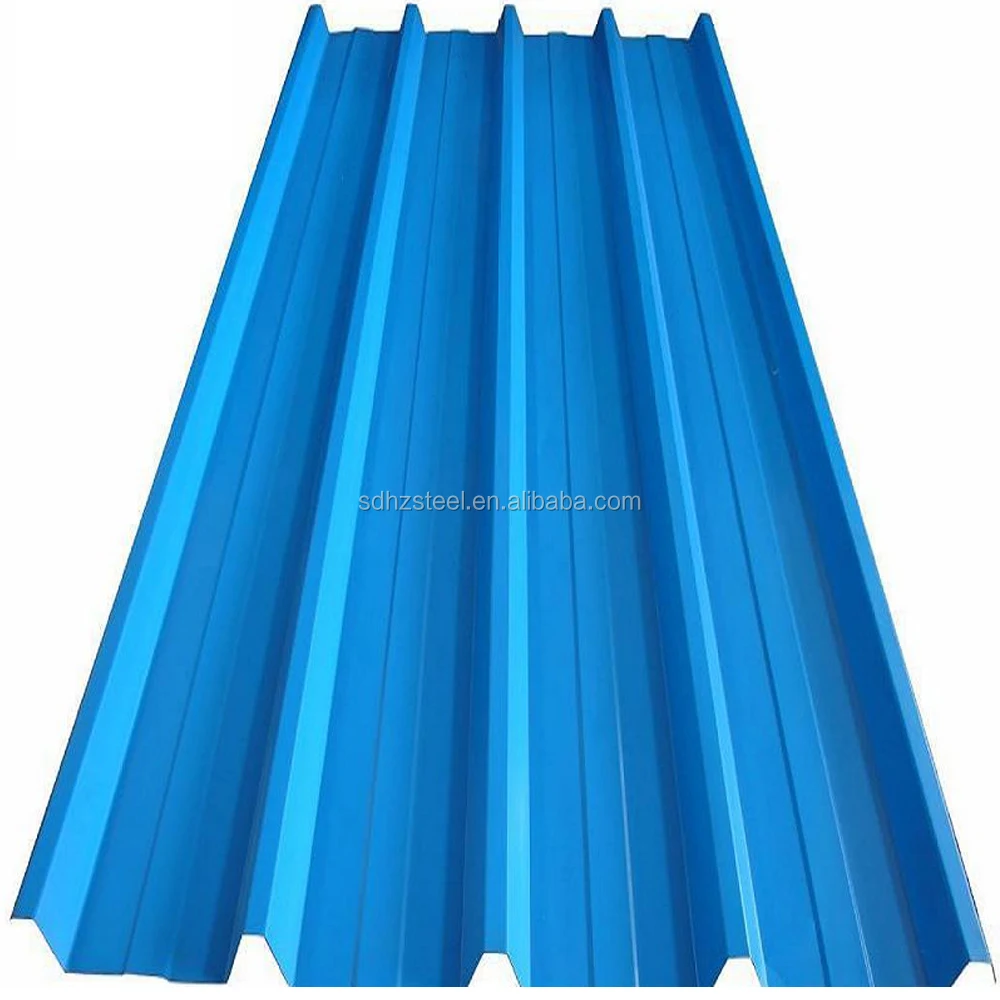 Corrugated zinc roofing sheets stock building materials PPGI Color Coated RAL9002 prepainted