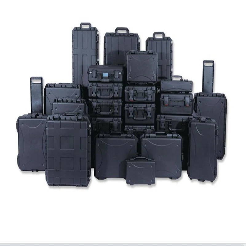 Wholesale factory ODM OEM design waterproof shockproof plastic case black color hard tool plastic case