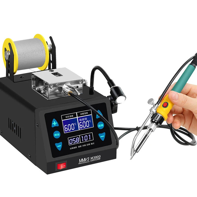220V Automatic Soldering Machine Foot Switch Tin Feeding Soldering Iron Tin Feeder Constant Temperature Soldering Station 75W