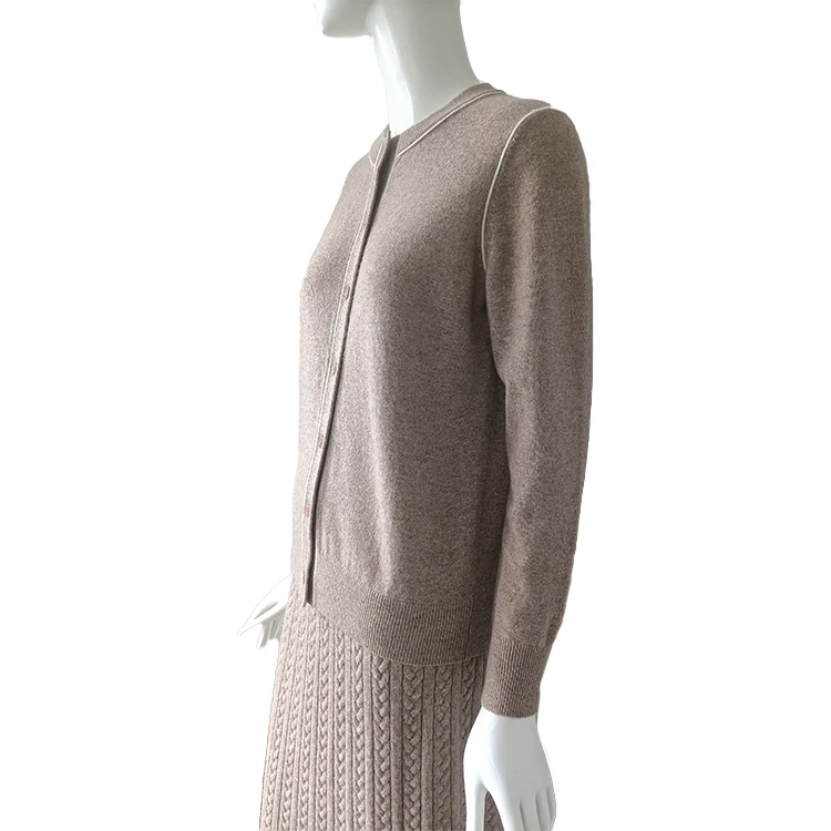 New Popularity Inner Mongolia Cashmere Women Custom Cardigan 100% Cashmere Sweater