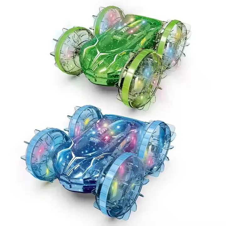 New Design 2.4G Electric Remote Control Car Toys Gesture Sensing Amphibious Outdoor Stunt Light Off Road Water Car For Kid Child