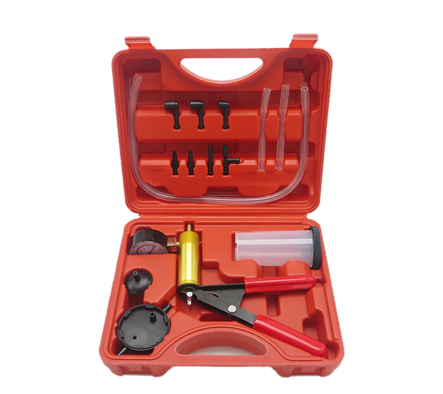 2 in 1 Brake Bleeder Kit with Hand Held Vacuum Pump Tester Brake Clutch Bleeder Tools