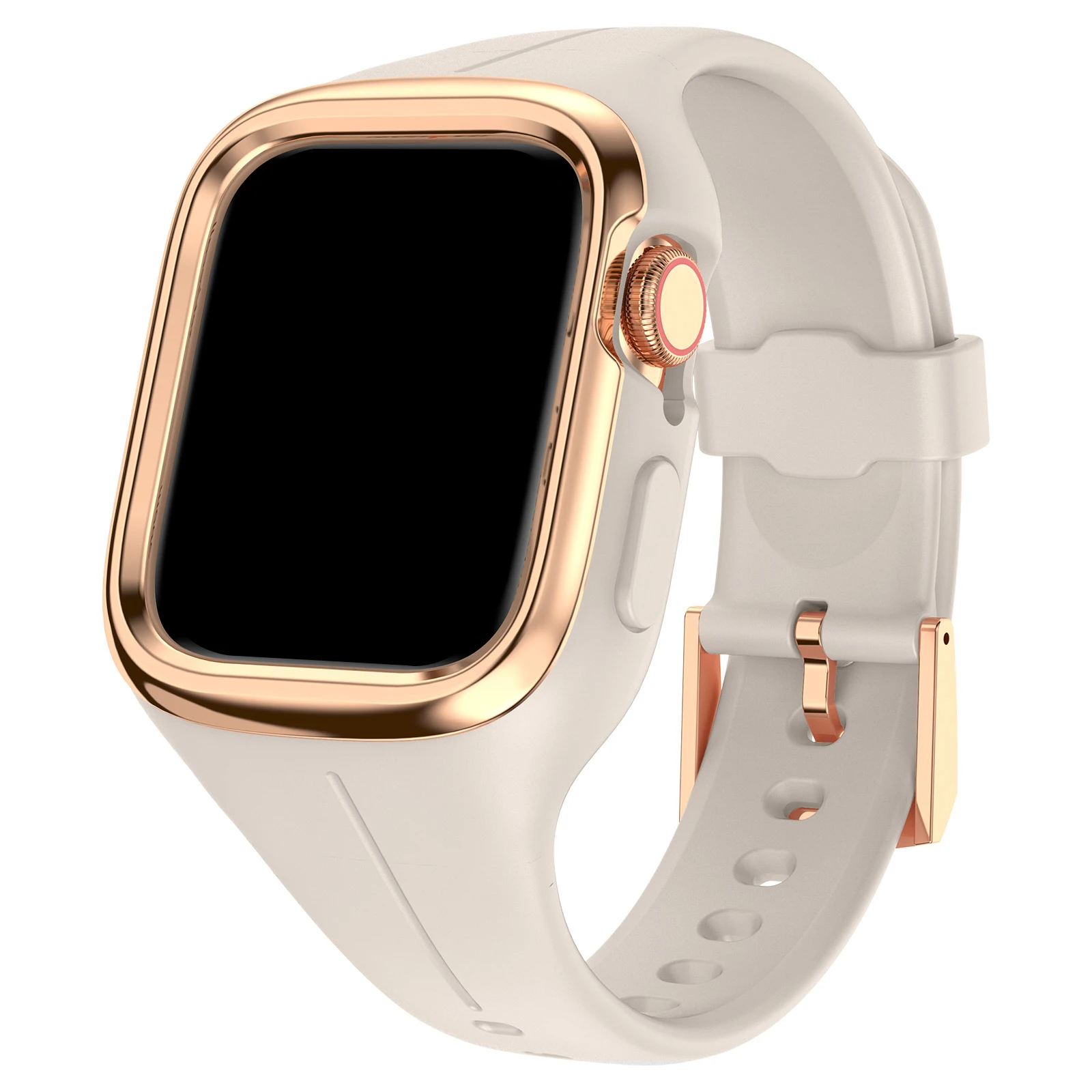Грей часы силиконовый чехол и ремешок для apple watch series 8 7 6 5 4 3 2 1