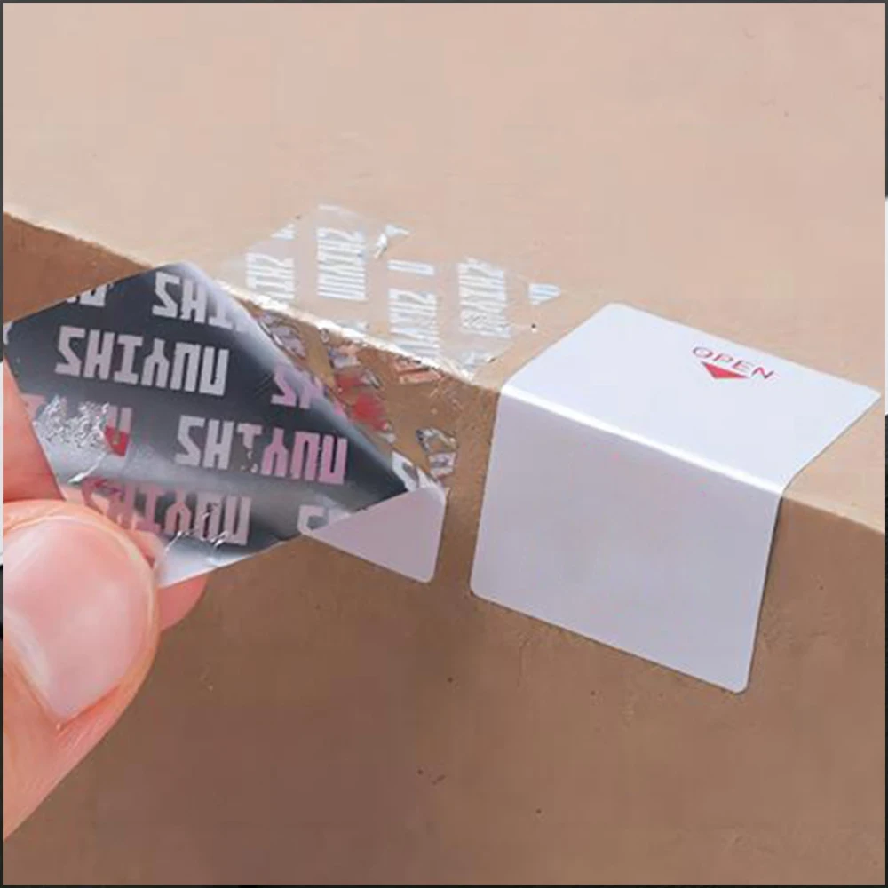 Label Void Stickers Security Sealing Warranty Custom Box Tamper Labels Bottle If Packaging Proof Paper Foil Broken Seal Sticker
