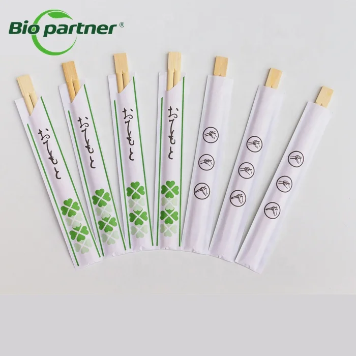 BA3 custom print sleeve export travel korea flat disposable one-off premium chopsticks set