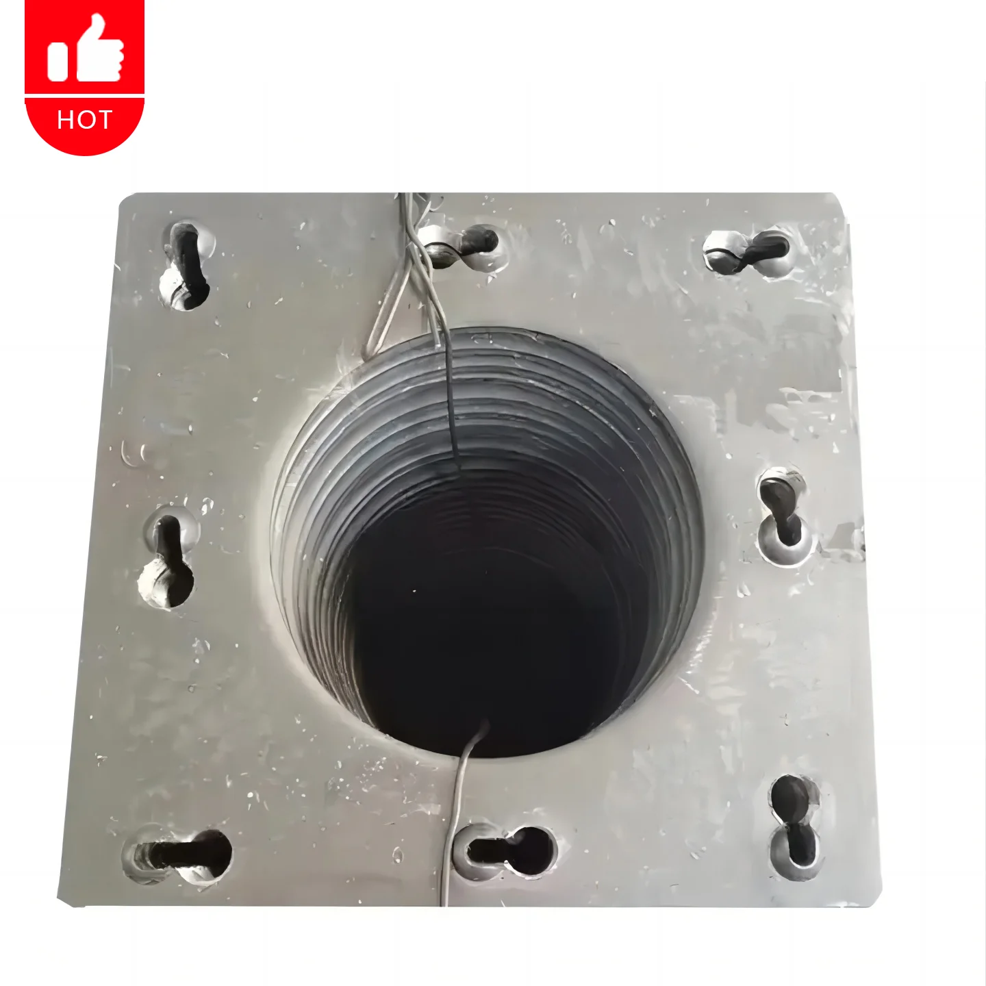 China Q235B MS mild steel square carbon steel forged flat flange end plate for square concrete pile