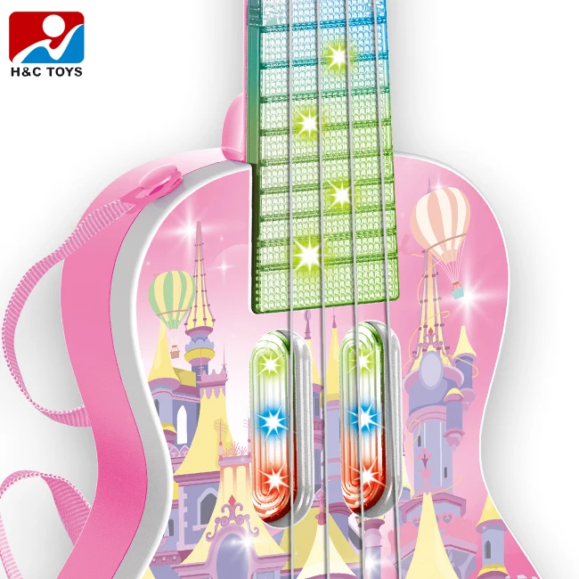 Best selling rock style toy guitar for kids with light and music