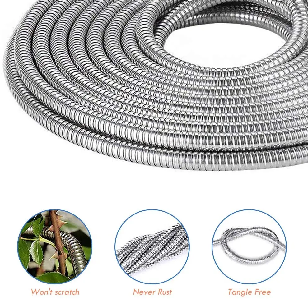 Winslow & Ross 50ft 75ft stainless steel gardening water hose reel nozzle flexible garden hose