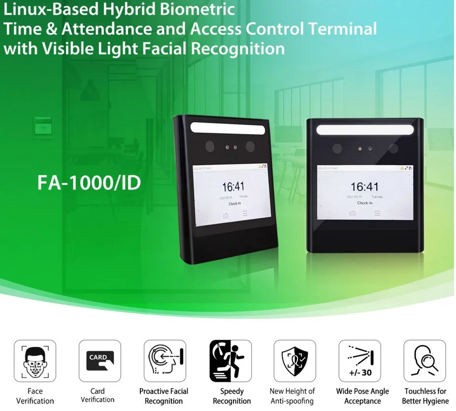 4.3 inch Touch-Screen Face Recognition Biometric reader device time attendance system (Eface10)