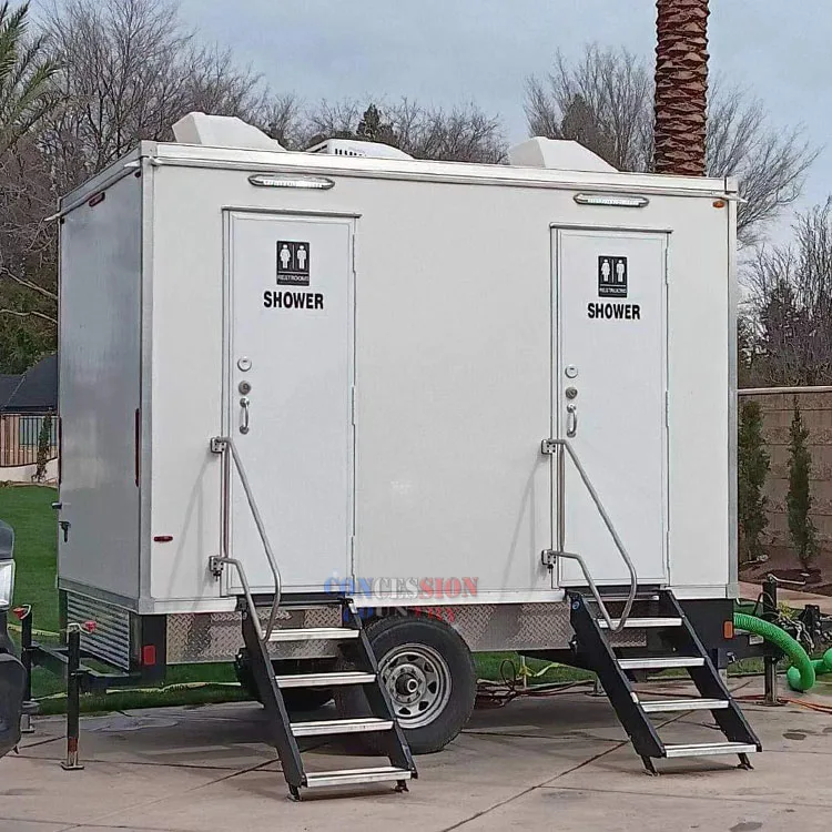 hot sale portable toilet and shower room ada luxury handicap bathroom trailer mobile outdoor shower trailer
