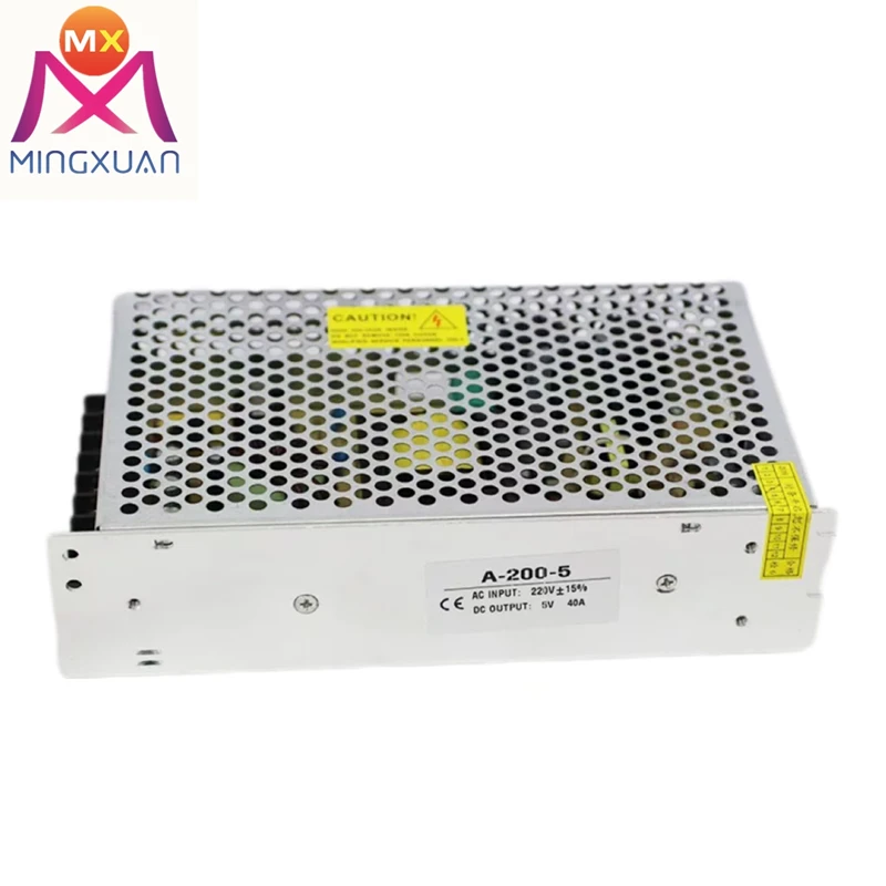Серебряный 5V40A200W дисплей трансформатор Dc импульсный источник питания Светодиодный драйвер Водонепроницаемый
