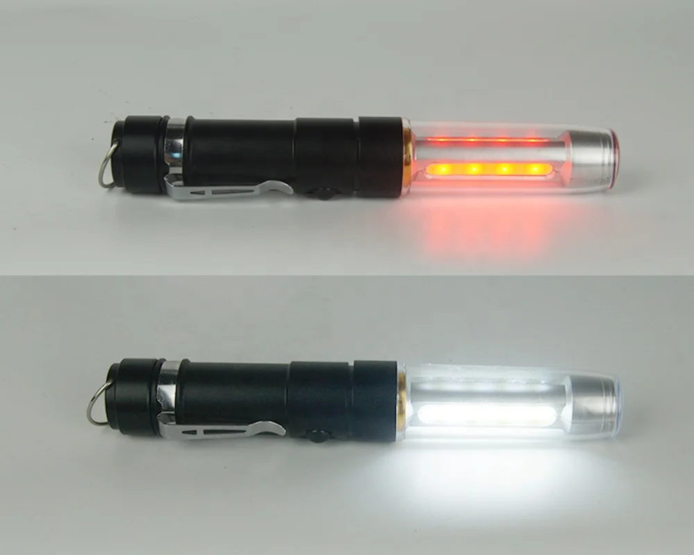 
Multifunctional aluminum led flashlights handheld strobe led torch light with magnetic and red light 
