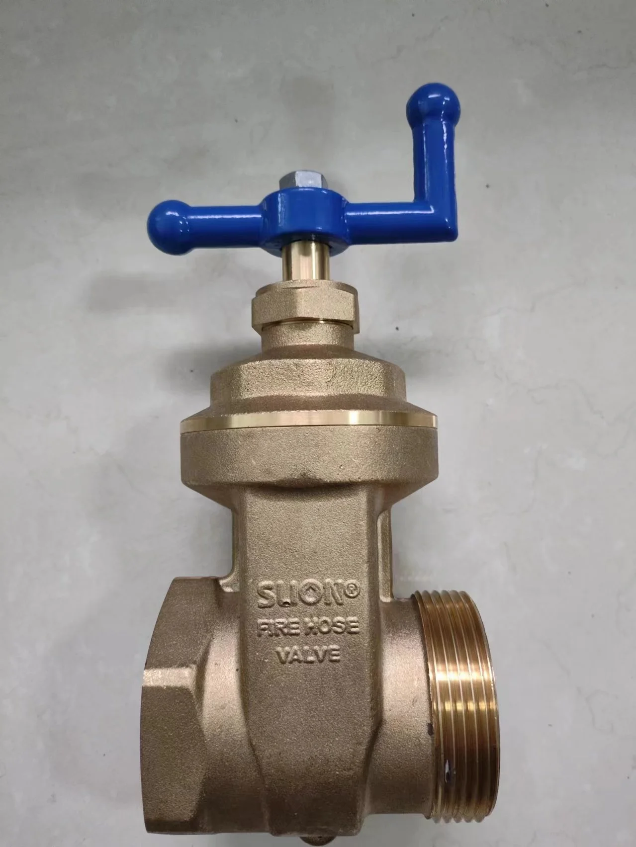 2'-1/2'FXM Hydrant Gate valve fire safety valve 300PSI red and blue painted iron handwheel valve