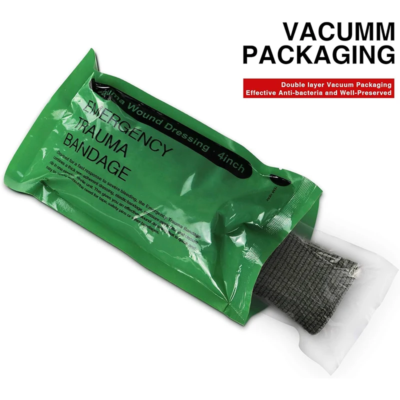 Trauma Wound Dressing Medical Compression Israeli Emergency Hemostatic Bandage 4 Inch
