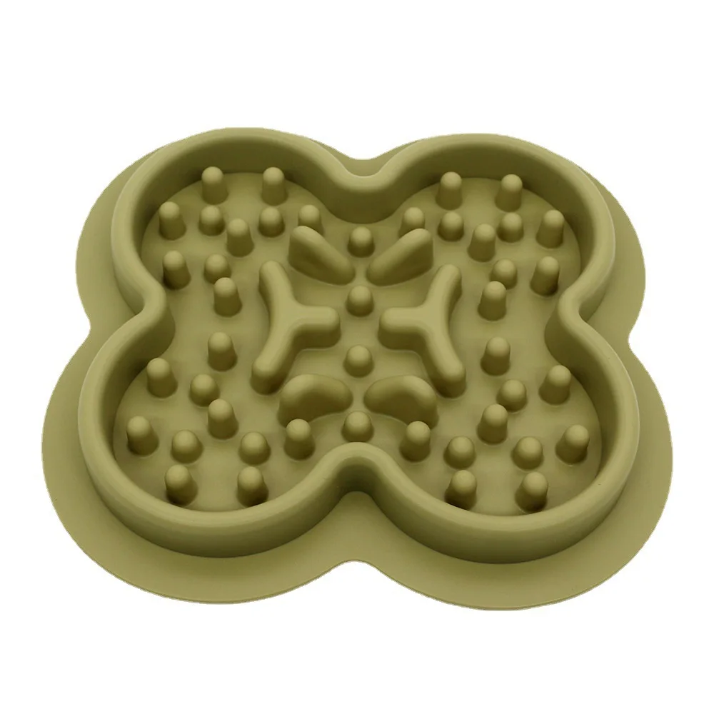 Manufacturer Custom Pet Silicone lick mat Pet dog cat slow feeder dowl mat dog food Collapsible bowl slow feeder dowl