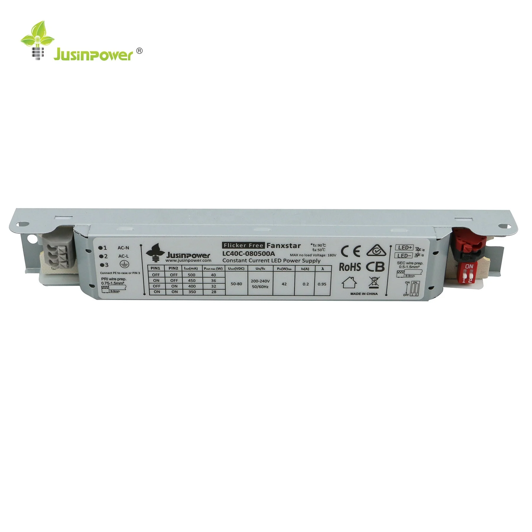 Professional manufacturer high efficiency constant current led driver 40W