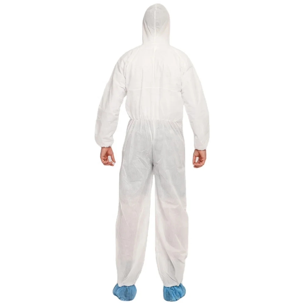 Antistatic Surgical Coverall With Hood Suit Medic Safety Protection Clothing White Ppe Waterproof Overalls Disposable Coveral