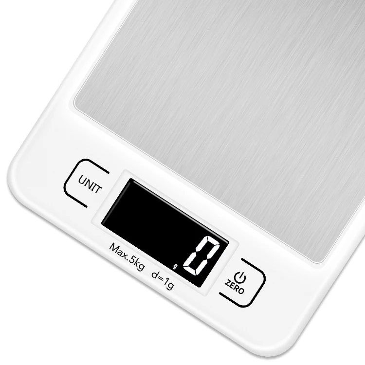 High-End USB Stainless Steel Electric Kitchen Scale Good Grips 1kg 3kg 5kg Digital Display Food Scale Rectangle Shape Battery
