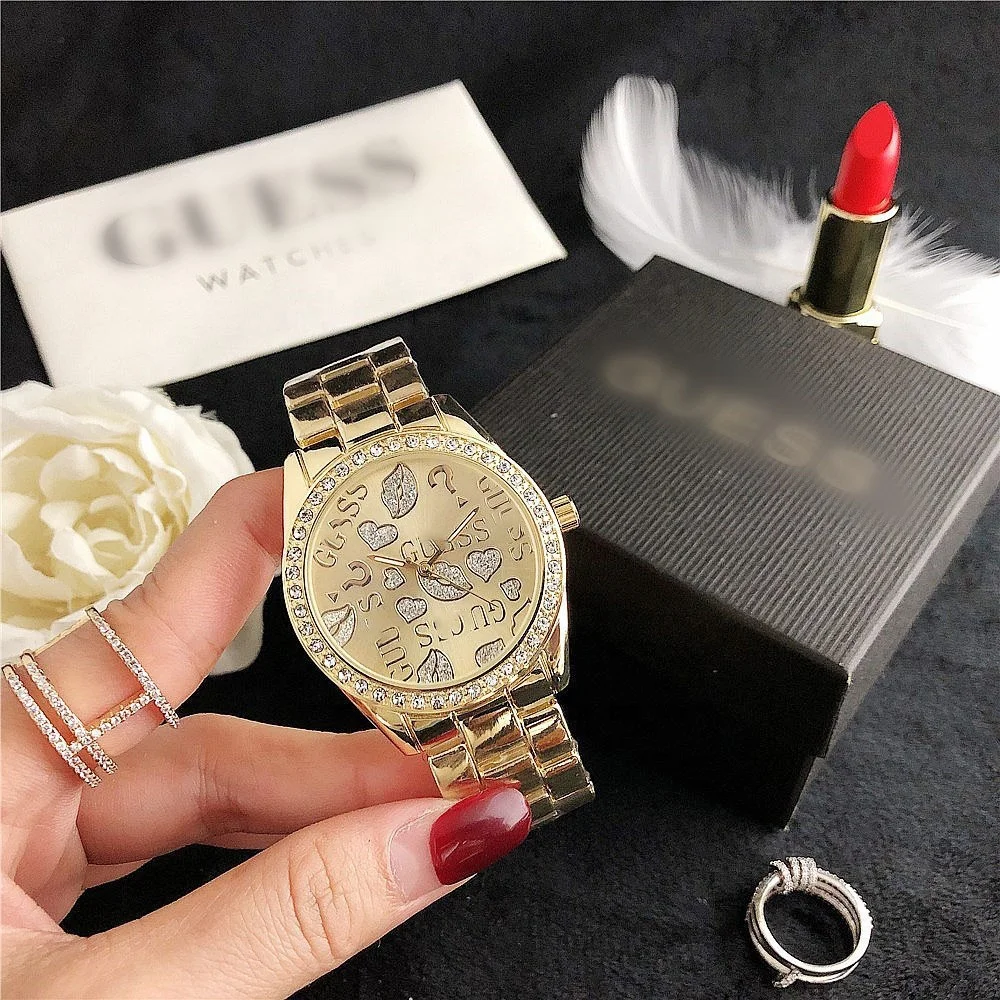 Famous Brand Designer Stainless Steel Vintage Waterproof Ladies Casual Watch Diamond Quartz Watches for Women Gift