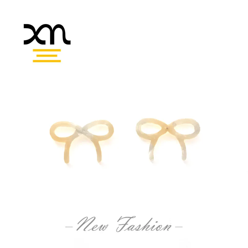 hot selling oem statement women epoxy resin acrylic earring minimalist korean bowknot tortoiseshell girl earrings cute wholesale