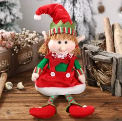 Christmas New Christmas Hanging Legs Elf Sitting Position Doll Decoration Children Gift Elf Doll
