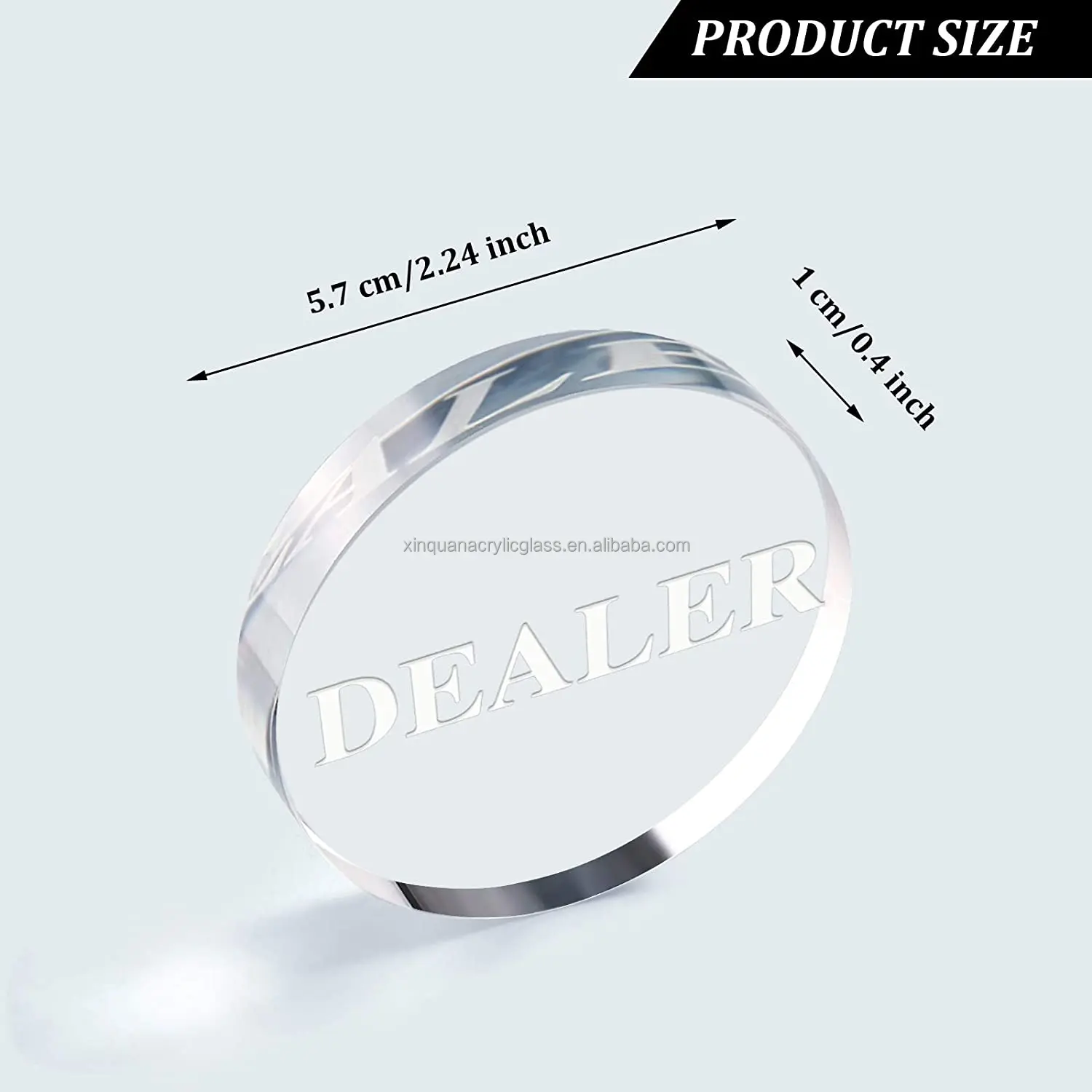 Customized OEM/ODM Transparent Round Custom Acrylic Poker Dealer Button,Poker Set Chips, Acrylic Button Poker All In Chips