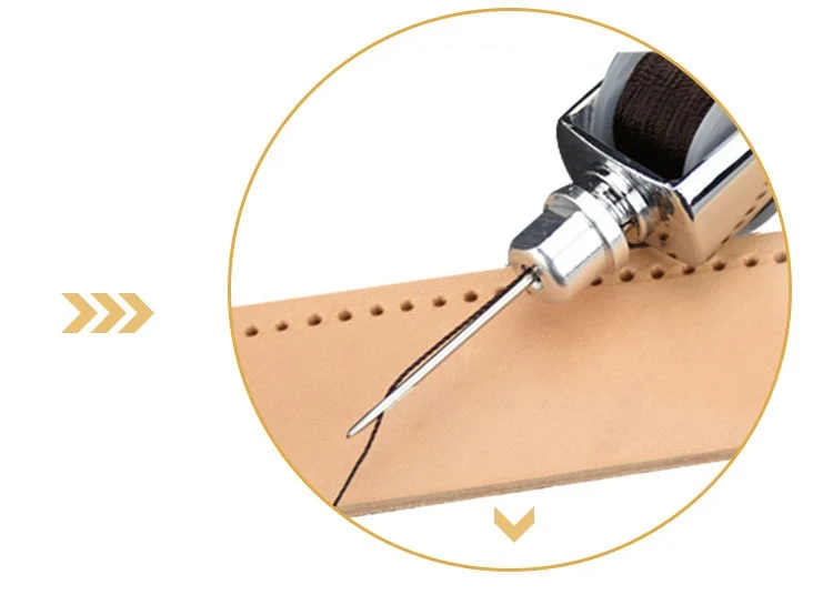 DIY Leather Carving Sewing Craft Hand-Stitched Leather Tools Wooden Handle Sewing Awl stitching Awl Hand Stitcher