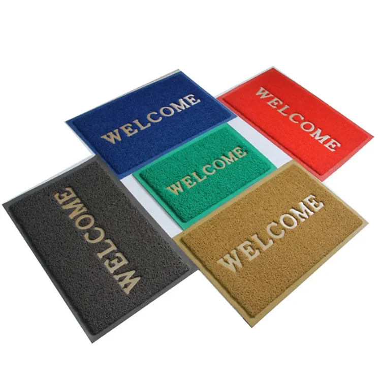 Wholesale anti slip welcome mat dust extraction PVC coil mat ECO friendly outdoor floor mat carpets and rugs