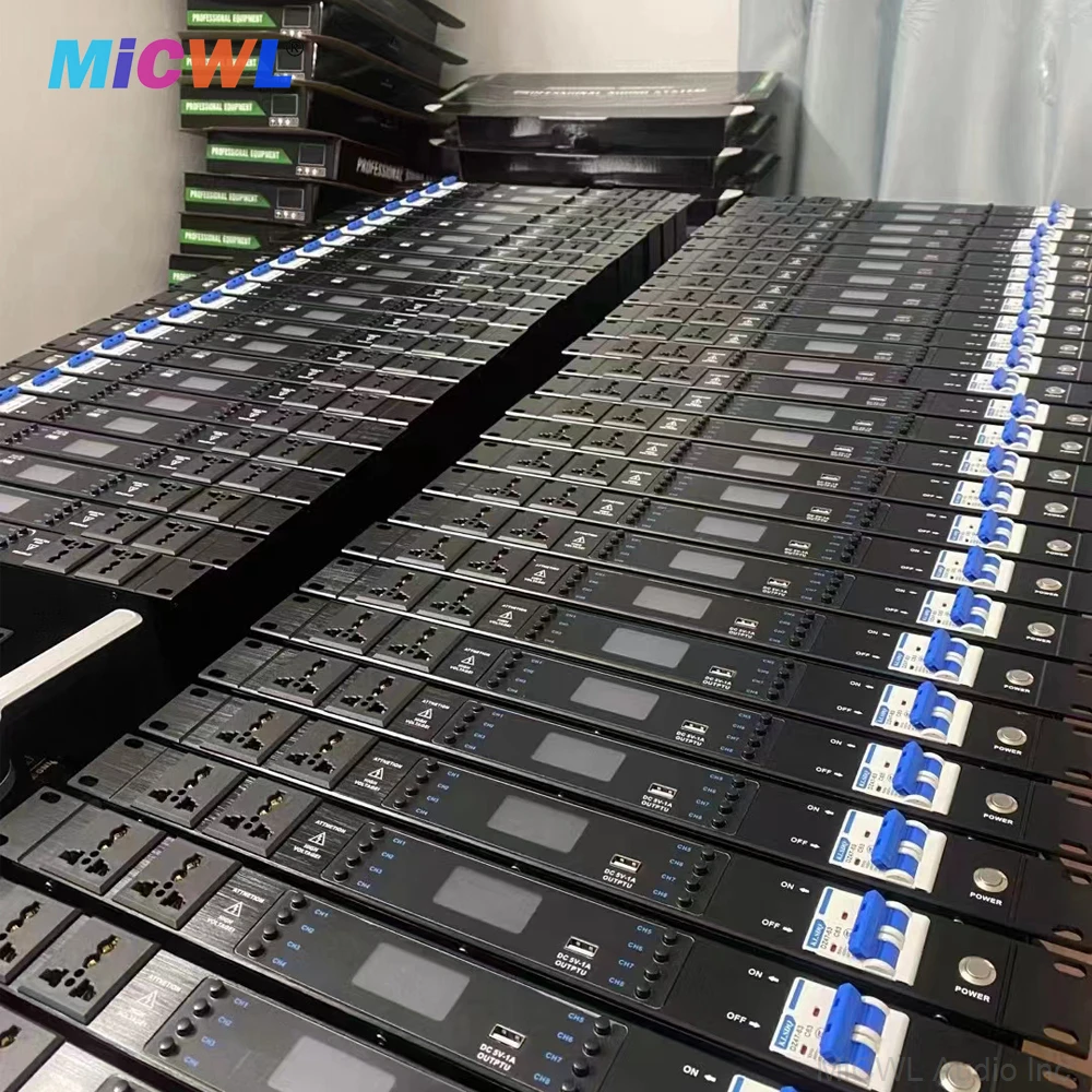 MiCWL S10 10 Output Rack Mount Power Sequence Controller 30A 8000W Conditioner Surge Protector Power Supply Regulator Air Switch