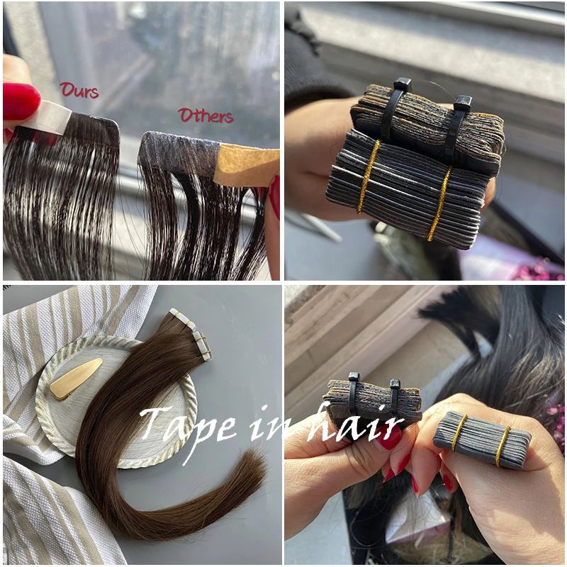 Wholesale Russian Tape In Hair Extensions Remy Virgin Human Tape In Hair Extensions