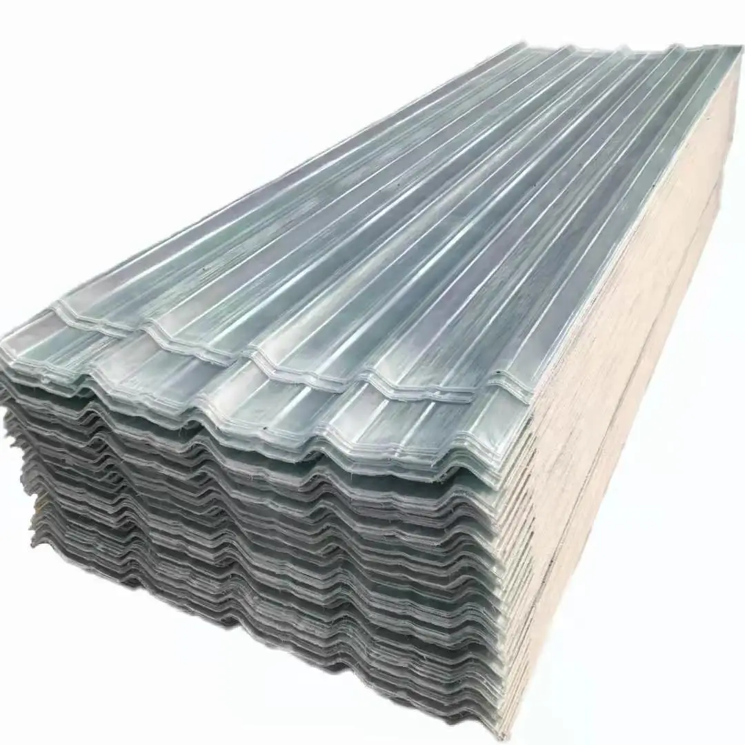 Clear transparent corrugated sheet roofing tile anti-corrosion quality ensure FRP glass fiber sheet factory wall panels