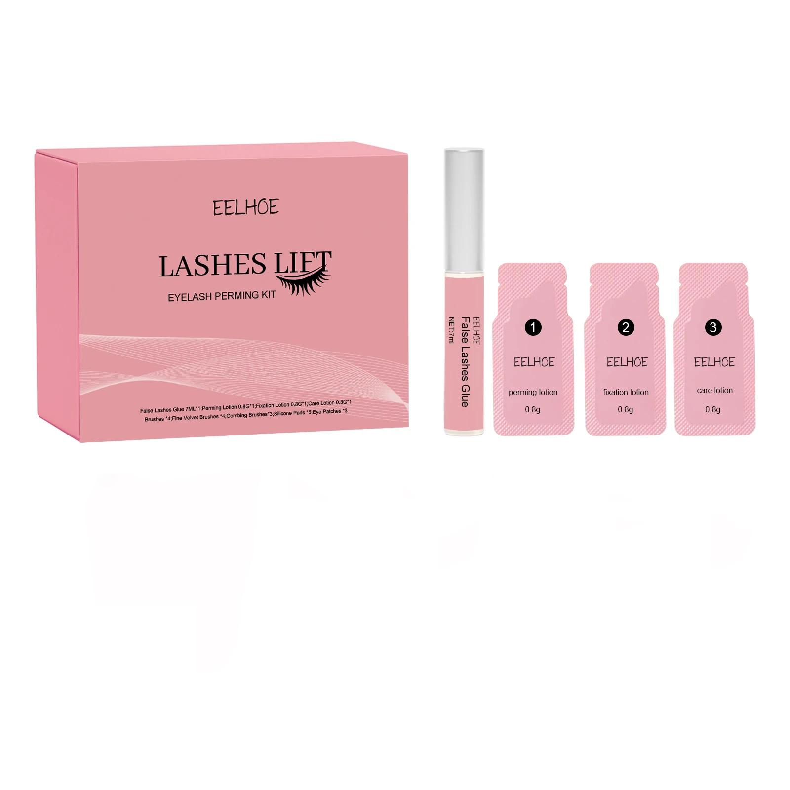 EELHOE Convenient quick eyelash perm set  Cheap COGS family salon lash lift kit Curling eyelash set natural  volume & curl SS