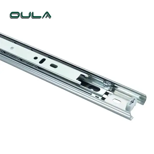 High Quality 35mm Rail Telescopic Channel Ball Bearing Zinc Finish Drawer Slide 3-Fold Cabinets-for Kitchen Bedroom Outdoor Use