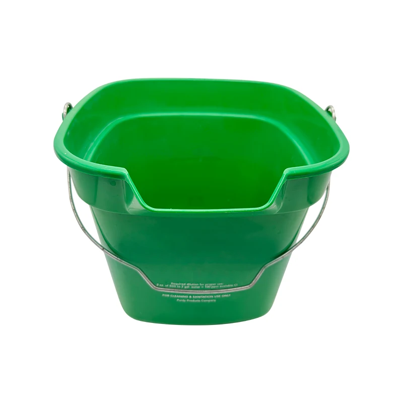 10QT/9500ml Bucket Household Plastic Bucket with Custom Logo Square Bucket Detergent Pail