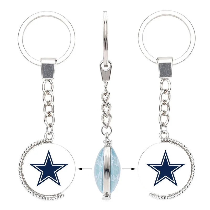 Factory Wholesales good quality key chain custom fashion NFL 32 teams decorative Key buckle
