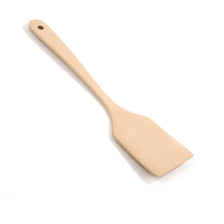 Оптовая продажа, высокое качество, заводская цена, жаропрочный кухонный домашний деревянный шпатель для вок