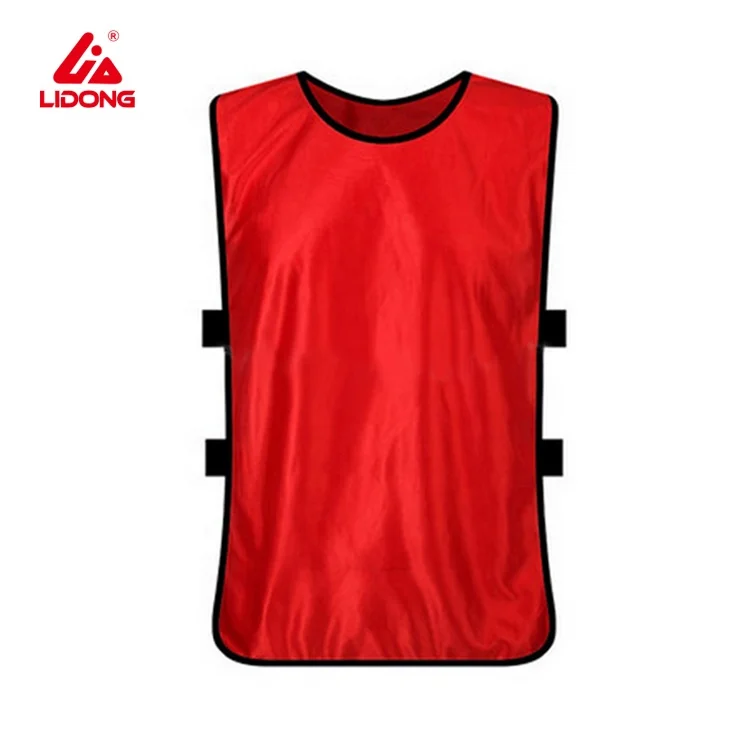 Hot Sale Custom Tank Top Football Sleeveless Shirts Training Suit Red Soccer Vest Football Against Vest Bibs Belt  Elastic
