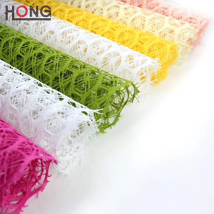Color mesh lemon pattern wrapped flower materials florist materials
