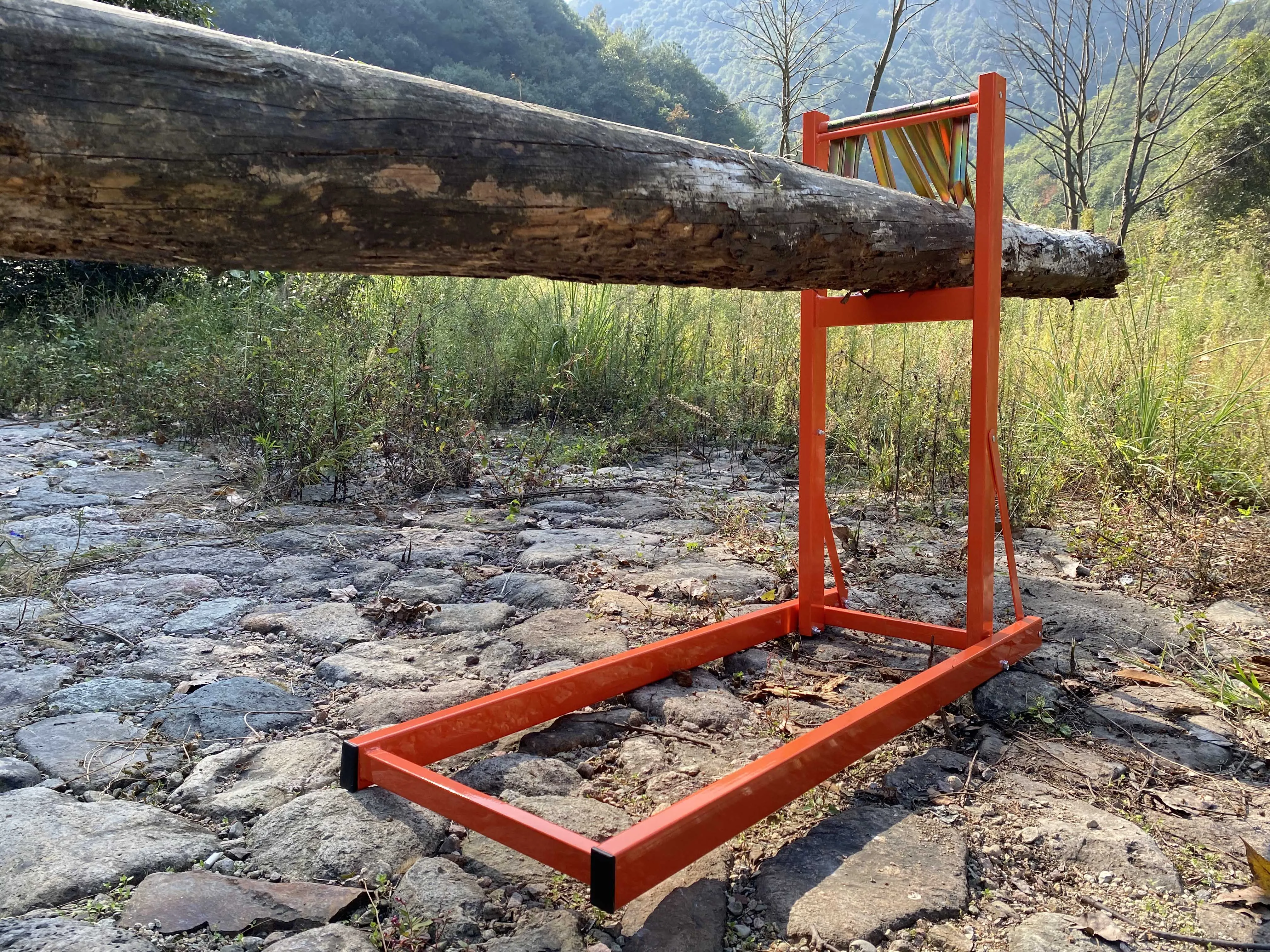 Log timber Stand Use With Chain or Manual Saw horse