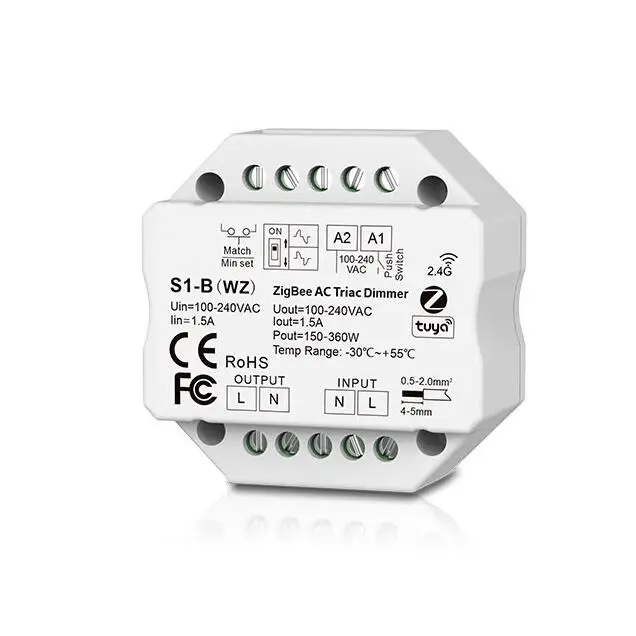 SKYDANCE S1-B(WZ) 1.5A Tuya ZigBee RF2.4Ghz wireless LED AC Triac controller