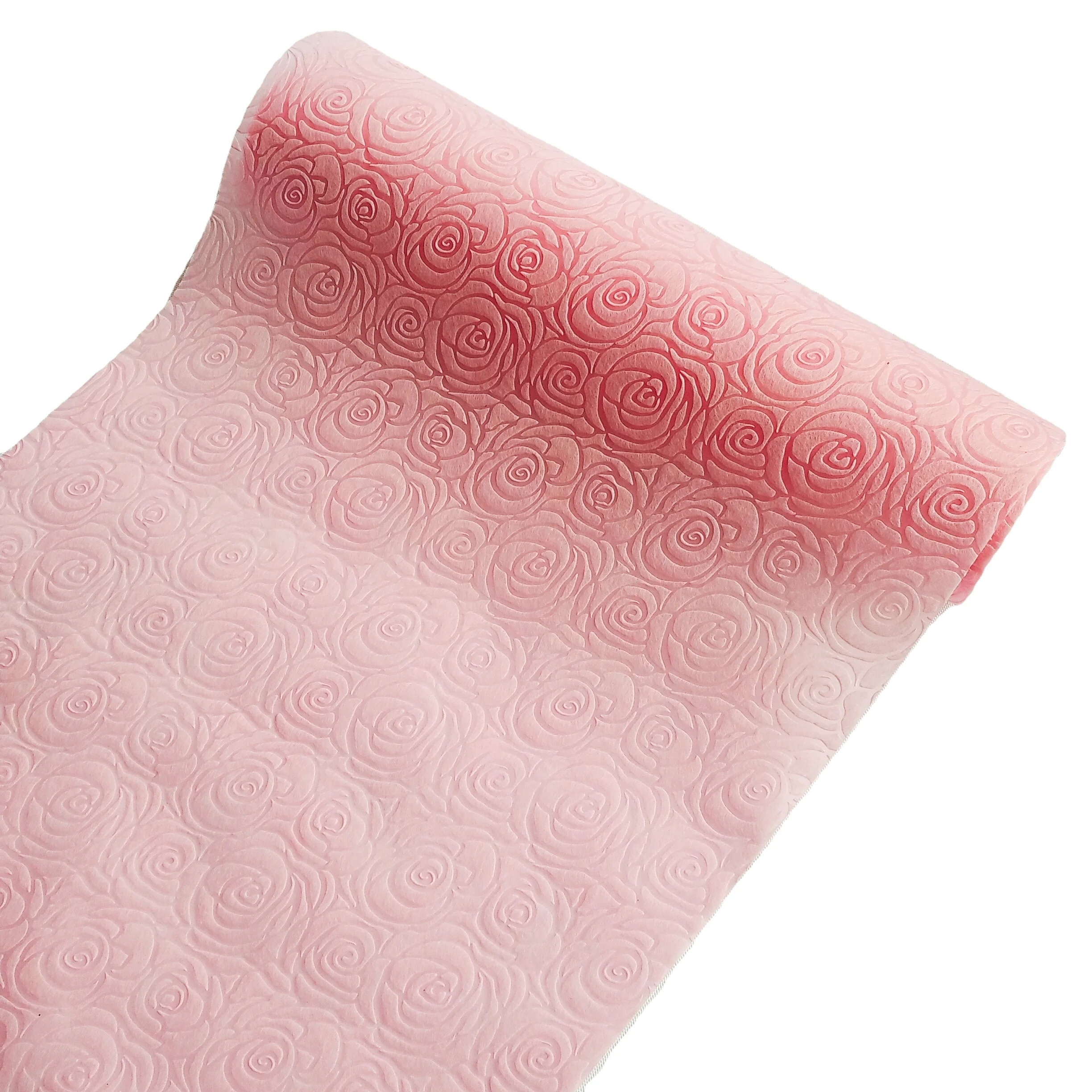 Popular pp non woven wedding rose table runner fabric for decoration