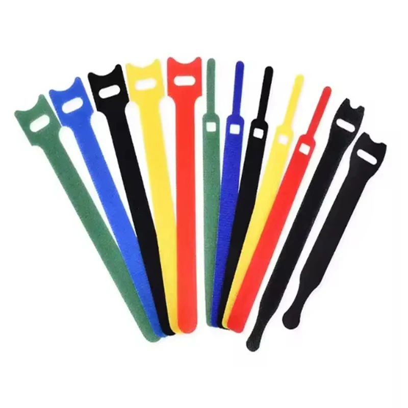 Best-Selling Elastic Nylon Cable Ties Custom Size Self-Adhesive Hook and Loop Fastening Heat Resistant Tape Pattern