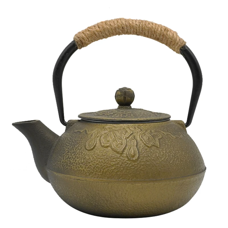 900ML beautiful design  Enamel Cast iron teapot hot water kettles  tea and coffe  warm keeper
